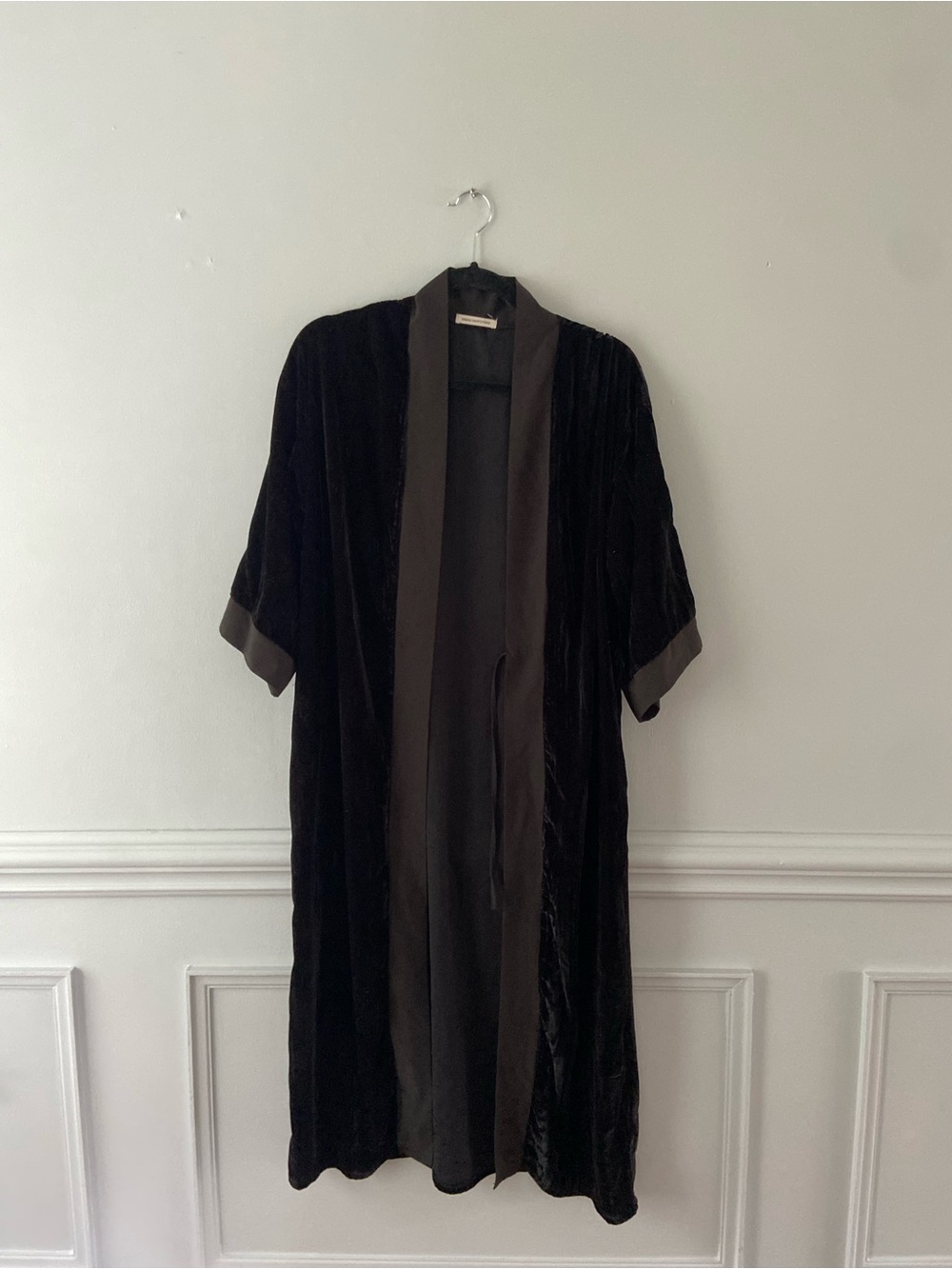 2/$22 Bundle - Black Velvet Kimono Robe - Women